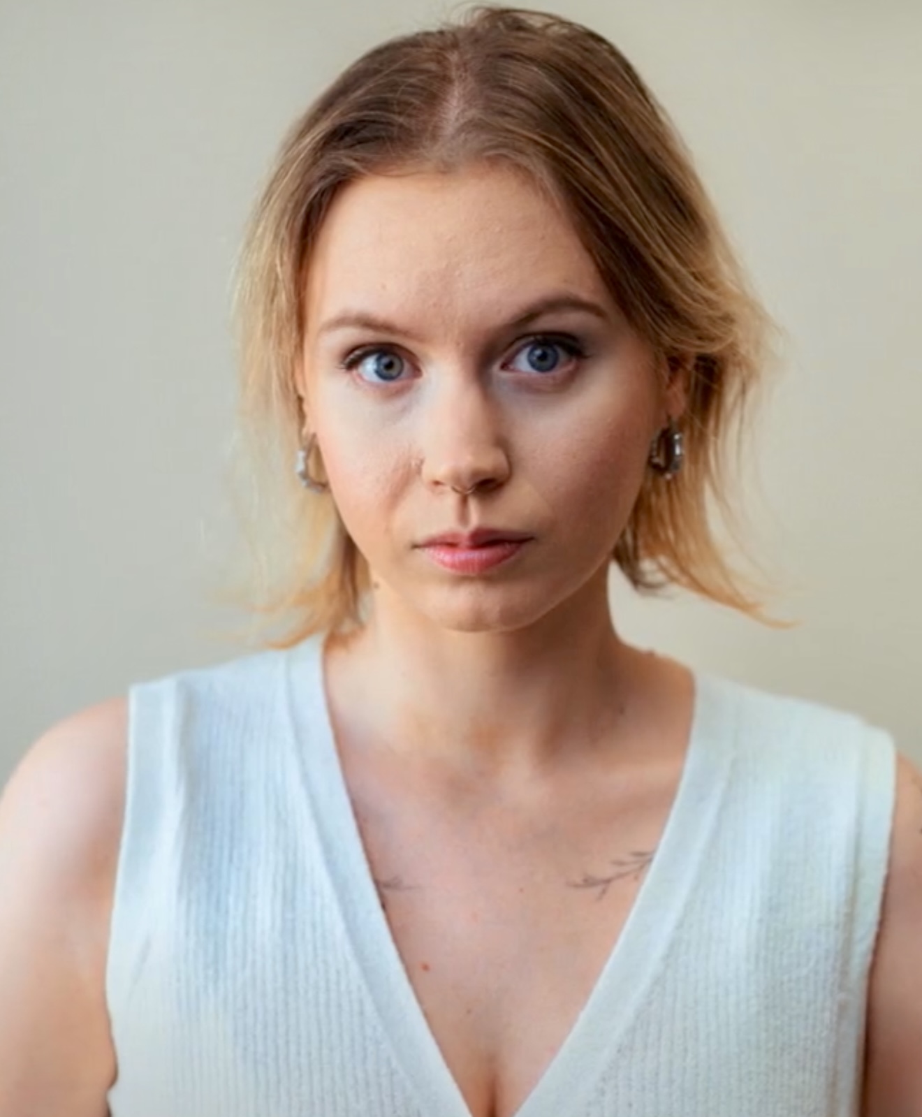 Before — fine hair with a widening parting