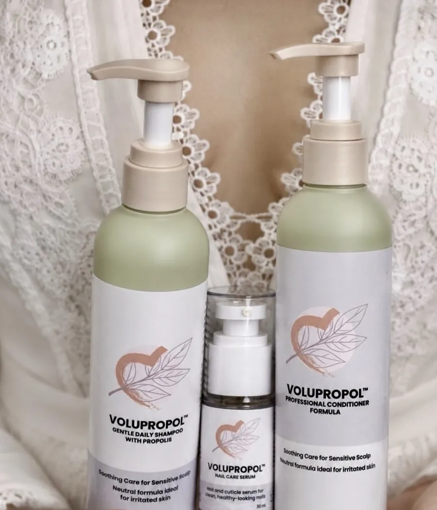 Volupropol shampoo, nail care serum and conditioner